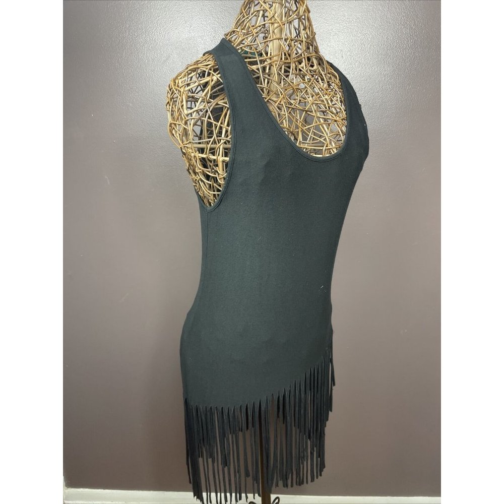 turquoise heaven black friends tunic top BoHo Midwest style size medium